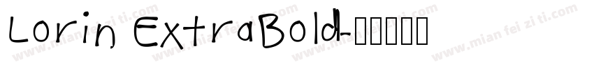 Lorin ExtraBold字体转换